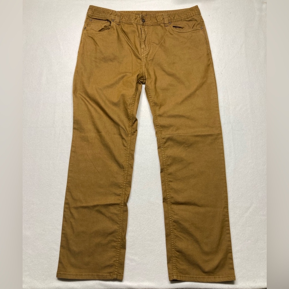 Prana Mens Bridger Jeans Slim Fit Pants 40x32* Brown Camel Straight Leg‎